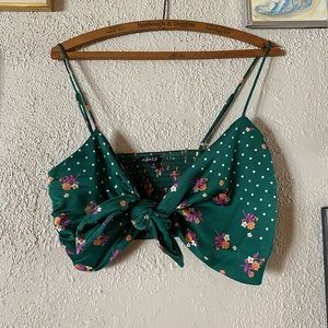 For Love and Lemons Front Tie Crop Top